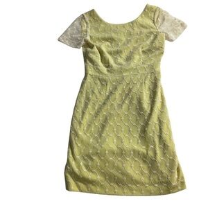 Antonio Melani Yellow Sheath Midi Dress Size 4